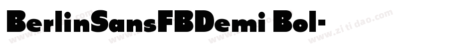 BerlinSansFBDemi Bol字体转换